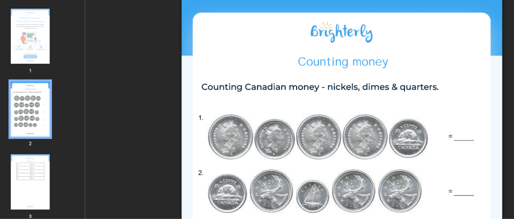 1st grade money worksheets: Examples by Brighterly