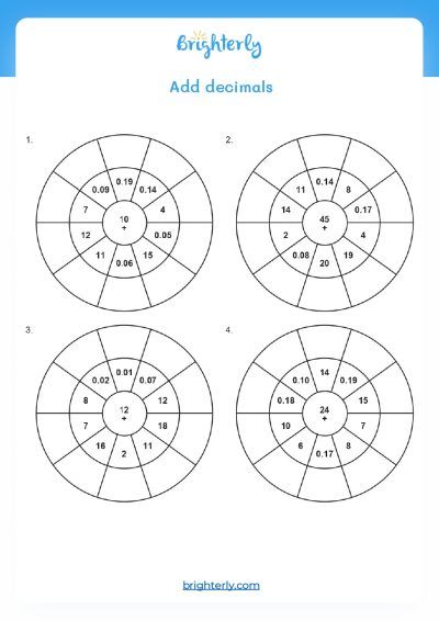 Worksheet Adding Decimals