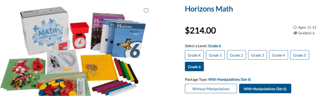 Horizons Math: Pricing