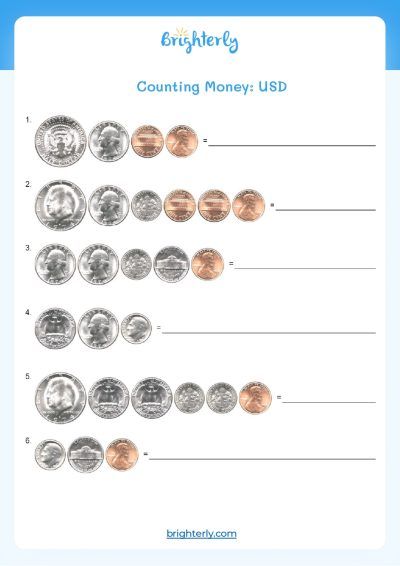 Math Counting Money Worksheets