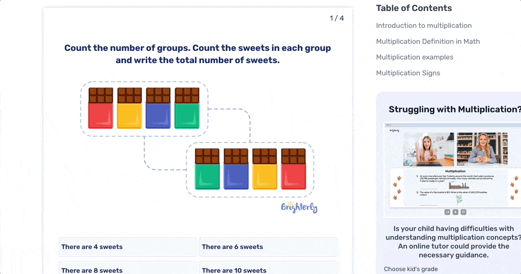 Memorize multiplication tables with short tests