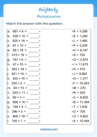 Multiplication Coloring Worksheets 5th Grade