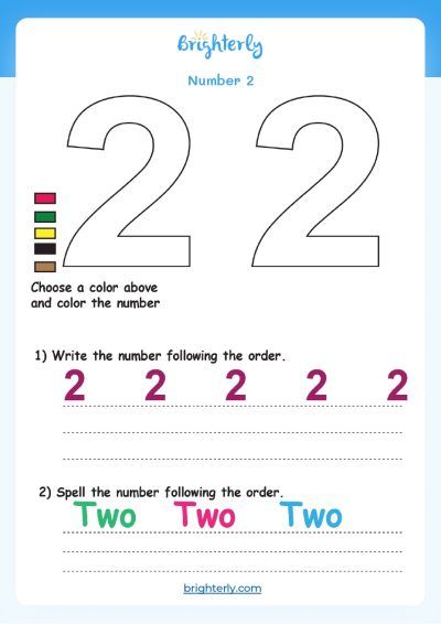 Number 2 Printable Worksheets