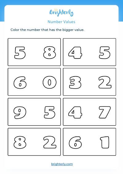 Preschool Numbers Worksheets