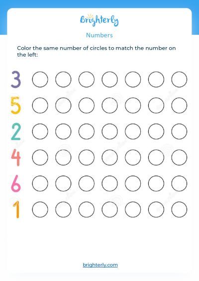 PreK Number Worksheets