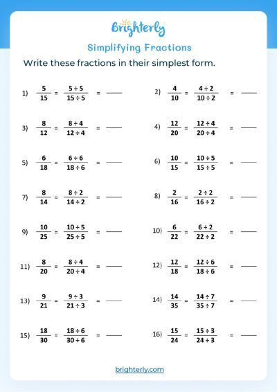 Simplifying Improper Fractions Worksheet