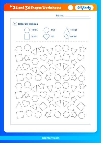 Identifying 2D And 3D Shapes Worksheet