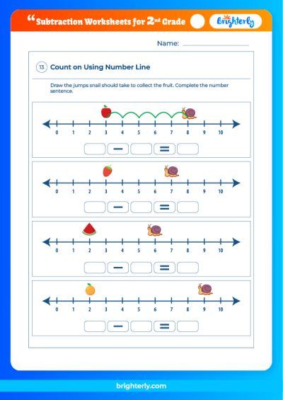 2nd Grade Math Worksheets Subtraction