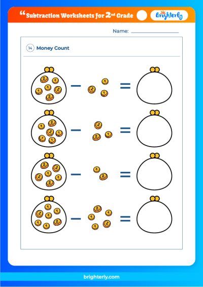 Subtraction Worksheets For Grade 2 With Borrowing