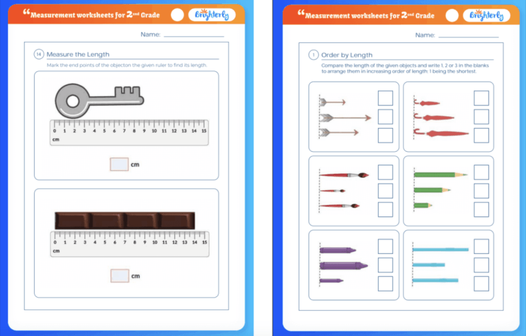 Measurement Worksheets Grade 2
