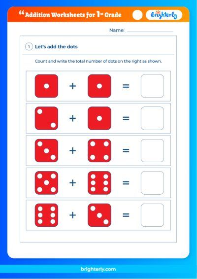 1st Grade Math Addition Worksheets