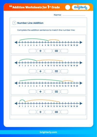 First Grade Addition Worksheets For Grade 1