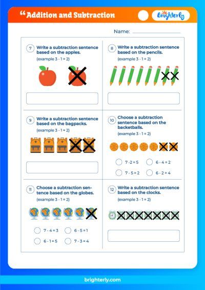 Math Worksheets Addition And Subtraction