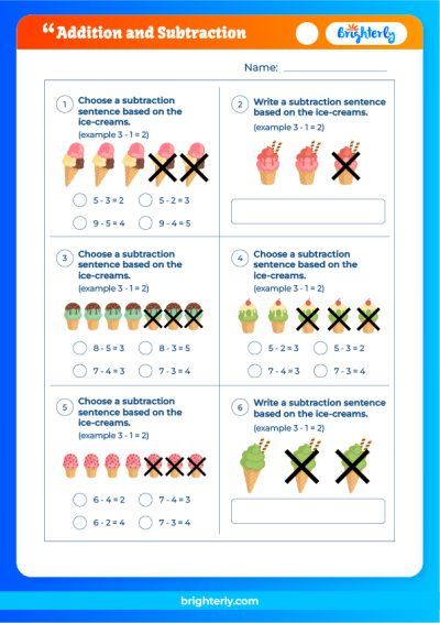 Printable Addition And Subtraction Worksheets