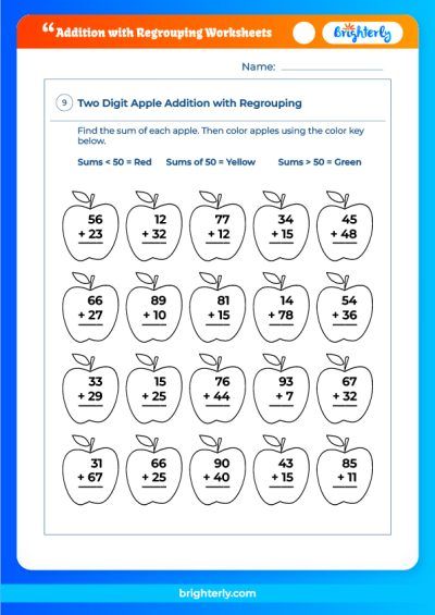 Adding Multi Digit Numbers With Regrouping Worksheets