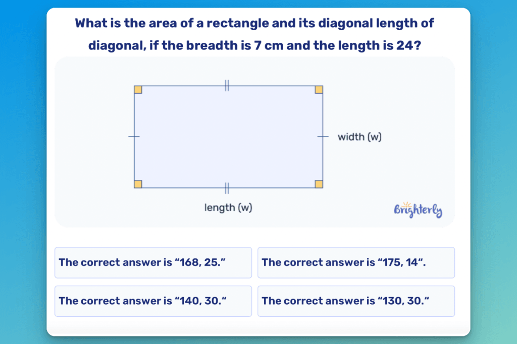 area of rectangle