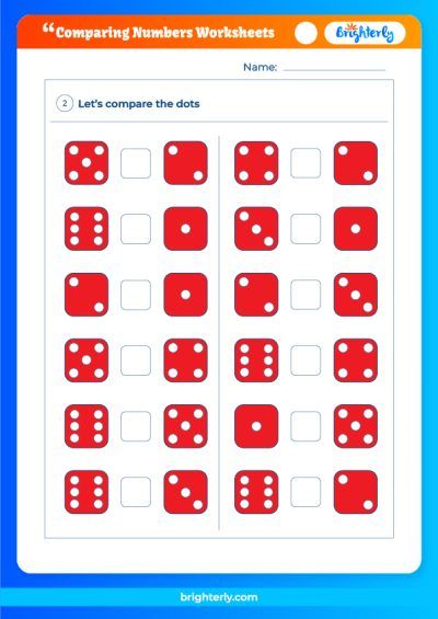 Comparing Three Digit Numbers Worksheet