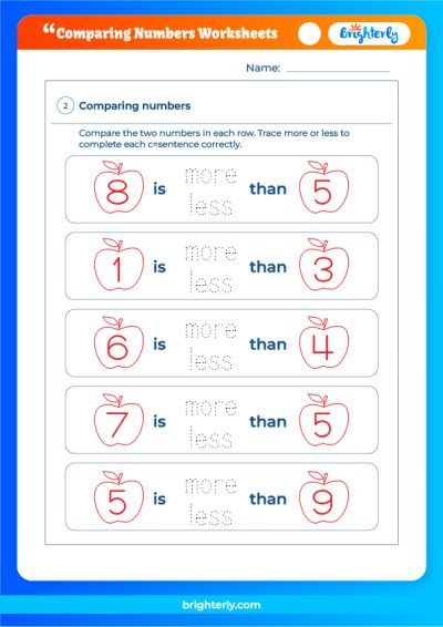 Comparing Numbers Worksheet