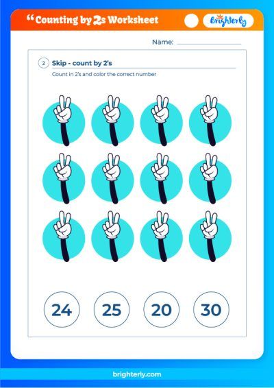 Count By 2s Worksheet