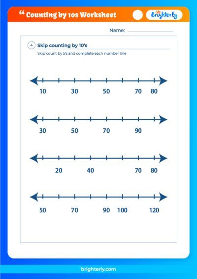 Counting By 10s Worksheet Kindergarten