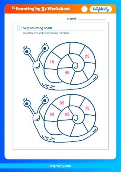 Skip Counting By 5s Worksheet