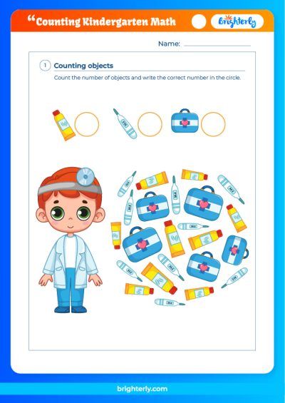 Math Counting Worksheets For Kindergarten