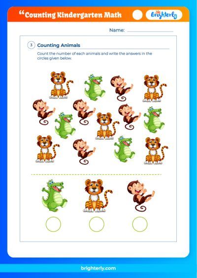 Counting Worksheets For Kindergarten PDF