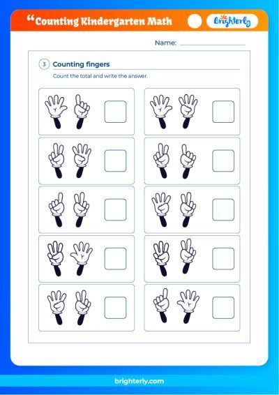 Math Worksheets For Kindergarten Counting