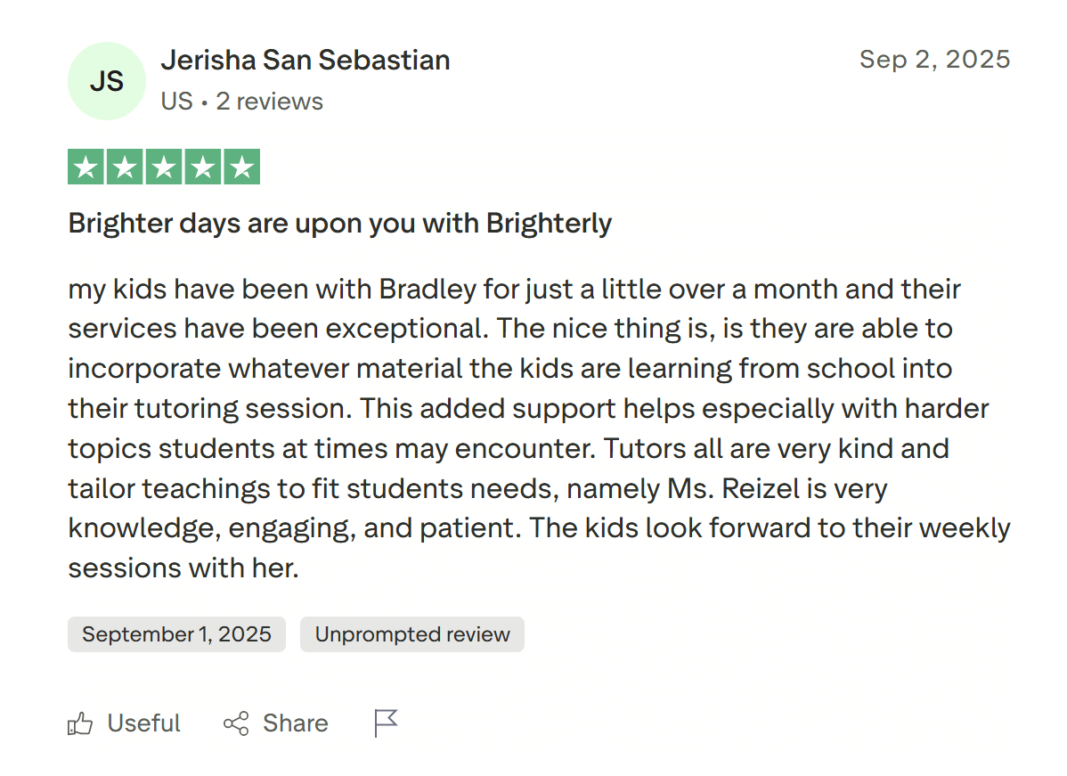 Brighterly reading and math intervention programs: Features