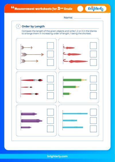 Measurement Worksheet 2nd Grade