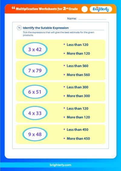 2nd Grade Beginner Multiplication Worksheets