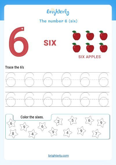 Writing Number 6 Worksheet