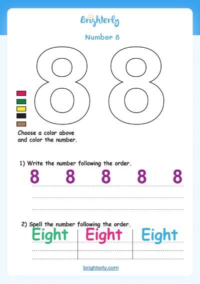 Number 8 Worksheet Preschool