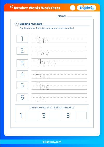 Writing Numbers In Words Worksheets PDF