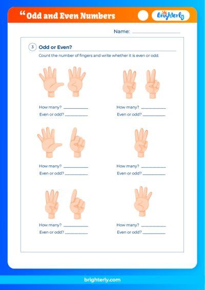 Even And Odd Number Worksheets