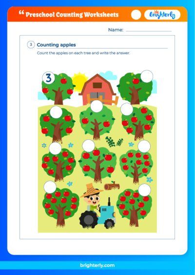 Pre K Counting Worksheet