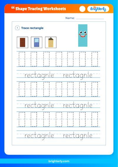 Shape Tracing Worksheets Free