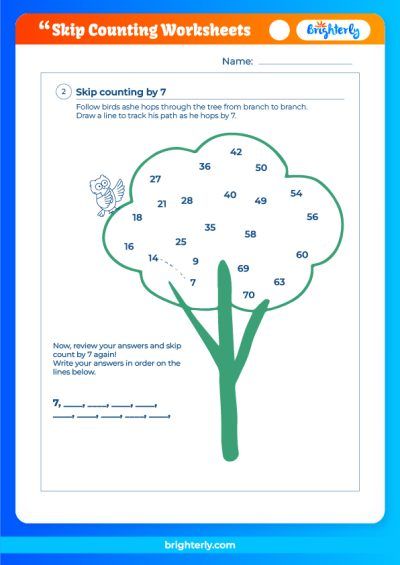 Skip Counting Practice Worksheets