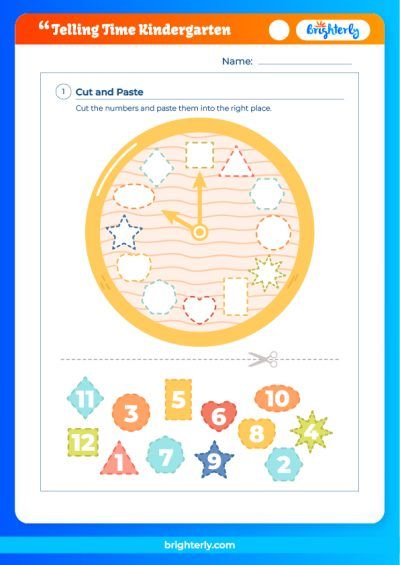 Time Kindergarten Worksheets