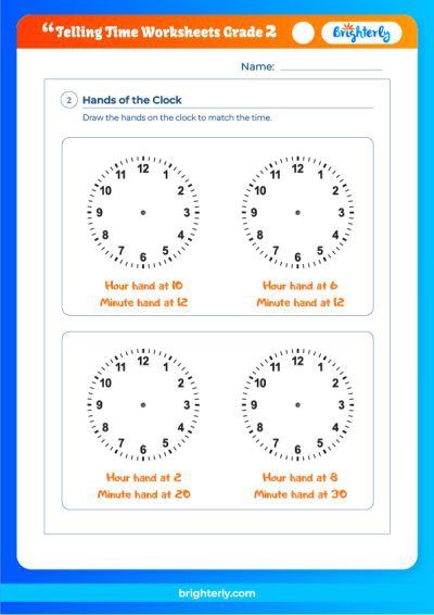 Time Worksheet For Grade 2