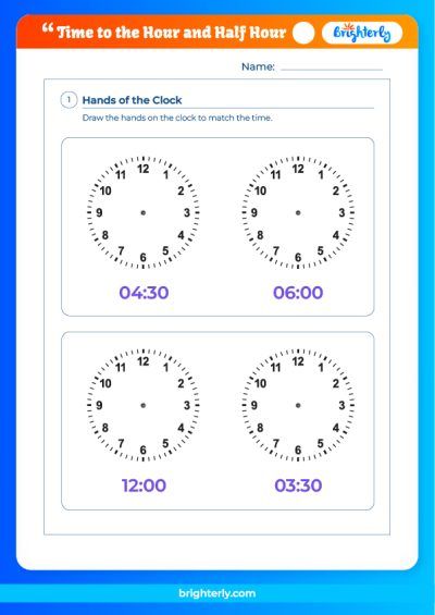 Telling Time To The Quarter Hour Worksheets