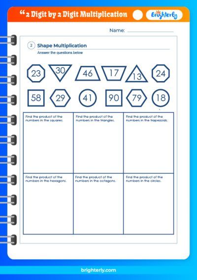 2-Digit By 2-Digit Multiplication Worksheet