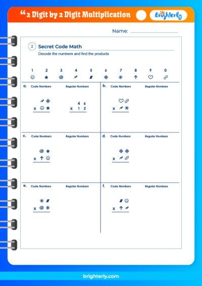 Multiplying 2 Digit By 2 Digit Worksheets