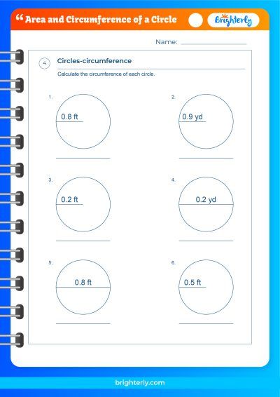 Circle Area And Circumference Worksheet