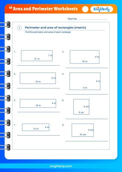 Same Perimeter Different Area Worksheets