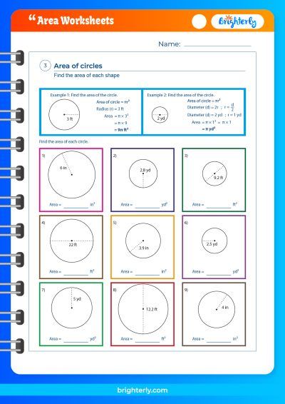 Area Of 2D Shapes Worksheet