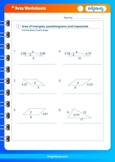 Area Word Problems Worksheet