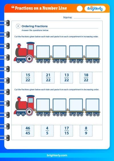 Fractions On Number Line Worksheet