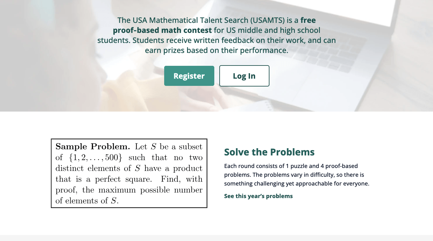 USA Mathematical Talent Search (USAMTS)