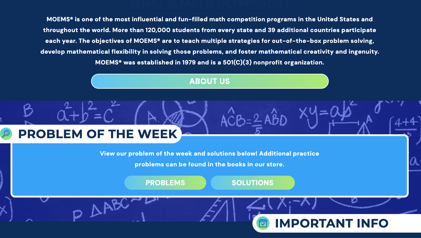 MOEMS (Math Olympiads for Elementary and Middle Schools)